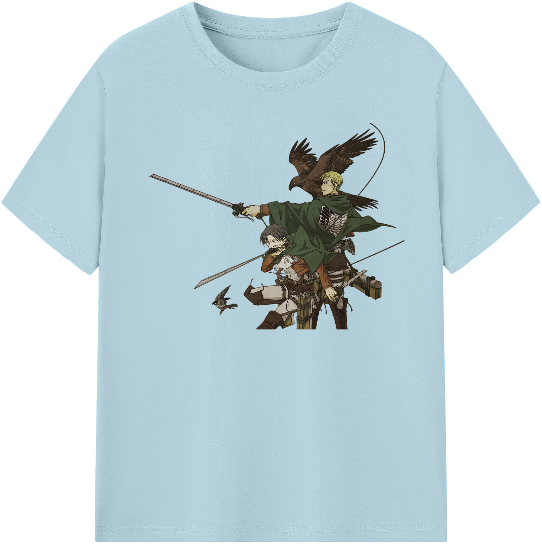 （画像用） 進撃の巨人 Attack on Titan 綿100％半袖Tシャツ（フロントプリント）